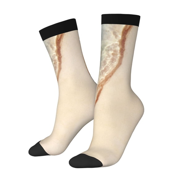 Rocae Starfish On The Sand Beach for Adult Socks Casual Athletic Stretchy Loose Socks for Women Men Non-Slip Middle Tube Socks