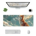thumbnail image 1 of Rocae Starry Sky Cloud Fox for Gaming Mouse Pad, Mouse Pad Large, Office Computer Keyboard Mousepad, Keyboard and Mouse Pad with Stitched Edges,31.5 x 11.8 in, 1 of 5