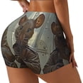 thumbnail image 1 of Rocae Steampunk Space Mice Warriors for Women's Quick-Dry Running Shorts,Ladies Active Athletic Apparel Yoga Workout Gym Running Volleyball Spandex Shorts-Small, 1 of 8