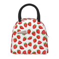 thumbnail image 1 of Rocae Strawberries for Leakproof Lunch Box for Adults, Wide Opening Lunch Tote Bag, Reusable Lunch Cooler Bag, 1 of 6