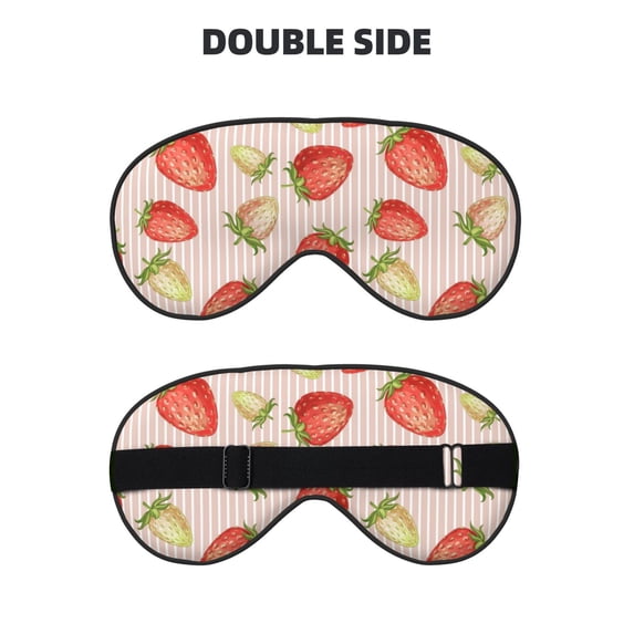 Rocae Strawberries for Mask for Women Men, Luxury Eye Cover Eye Shade with Adjustable Strap for Travel, Nap, Meditation
