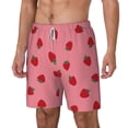 thumbnail image 1 of Rocae Strawberries for Men's Swim Trunks Quick Dry With Two Side Pockets and One Lined Patch PocketX-Large, 1 of 9