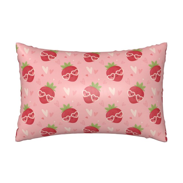 Rocae Strawberries for Satin Pillowcase 20x30 Inches for Hair and Skin