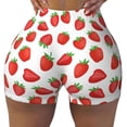 thumbnail image 1 of Rocae Strawberries for Women's Quick-Dry Running Shorts,Ladies Active Athletic Apparel Yoga Workout Gym Running Volleyball Spandex Shorts, 1 of 9