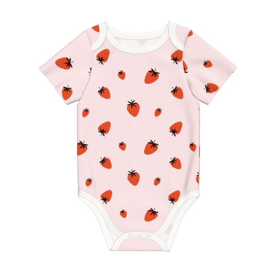 Rocae Strawberry for Baby Climbing Clothes Soft Baby Romper for Active Infants Comfortable and Breathable Crawling Jumpsuit Unisex Baby Outfit 2 Years