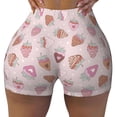 thumbnail image 1 of Rocae Strawberry Cake for Women's Quick-Dry Running Shorts,Ladies Active Athletic Apparel Yoga Workout Gym Running Volleyball Spandex Shorts Small, 1 of 9