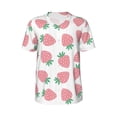thumbnail image 1 of Rocae Strawberry for Breathable Men's Baseball T-Shirt Fashionable Casual Baseball Jersey, Moisture-wicking Sportswear 4X-Large, 1 of 9