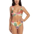 thumbnail image 1 of Rocae Succulent And Cactus for Bikini Set for Women Two Piece Sexy High Swimsuits Split Crossover Bikini Small, 1 of 9
