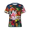 thumbnail image 1 of Rocae Summer Birds and Flowers for Men's Moisture-Wicking Crew Tee - T-Shirt for Sports, Outdoor Activities, and Casual WearMedium, 1 of 9