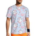 thumbnail image 1 of Rocae Summer Cute Unicorns for Men's Mesh Quick-Dry Short Sleeve Workout T-Shirt,Mens Crew Neck Tee Lightweight Soft Classic T Shirts Large, 1 of 9