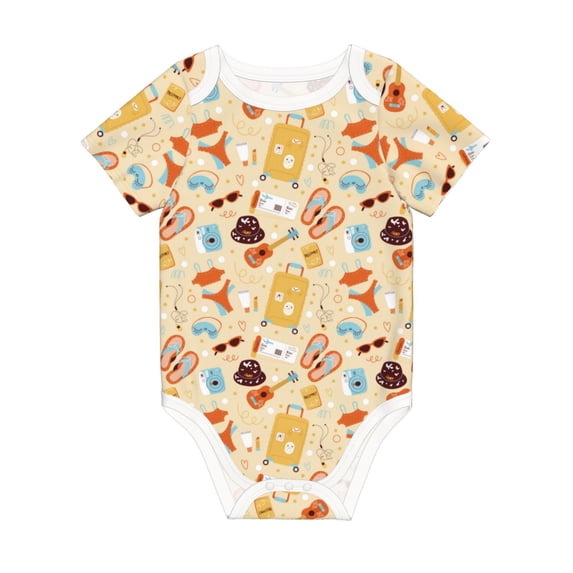 Rocae Summer Travel for Baby Climbing Clothes Soft Baby Romper for Active Infants Comfortable and Breathable Crawling Jumpsuit Unisex Baby Outfit 6 Months