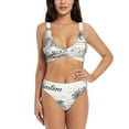 thumbnail image 1 of Rocae Summer Vacation Scene With Camping Van for Bikini Set for Women Two Piece Sexy High Swimsuits Split Crossover Bikini Small, 1 of 9