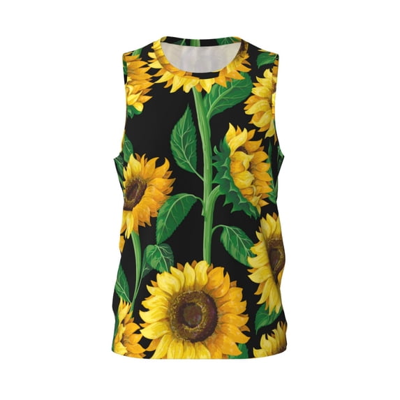 Rocae Sunflower 1 for Men's Basketball Jersey Lightweight and Breathable Athletic Tank Top,Quick-Drying Sports Jersey