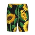 thumbnail image 1 of Rocae Sunflower 1 for Men's Soft Sleep Pajama Shorts, Waistband and Pockets, 1 of 9