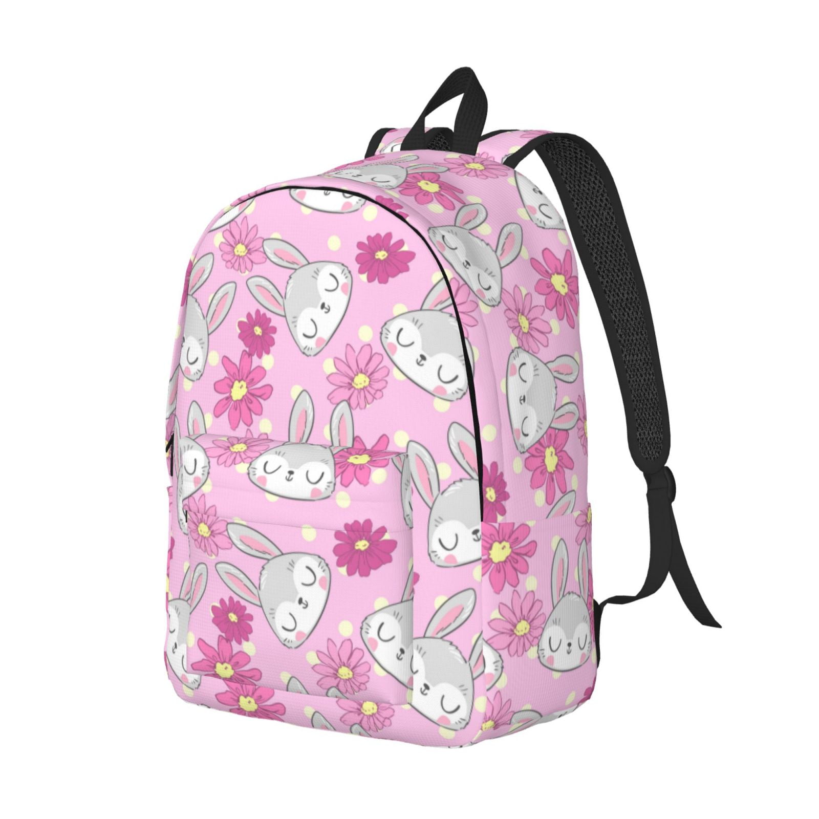 Rocae Sunflower Rabbit for Durable Canvas Backpack Leisure Large Bag ...