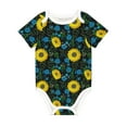 thumbnail image 1 of Rocae Sunflowers And Blue Flower for Baby Climbing Clothes Soft Baby Romper for Active Infants Comfortable and Breathable Crawling Jumpsuit Unisex Baby Outfit 6 Months, 1 of 8