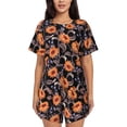 thumbnail image 1 of Rocae Sunflowers for Two Piece Sleepwear Pajamas Sets for Women Soft Short-Sleeved Pjs with Lounge Shorts -Small, 1 of 6
