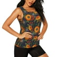 thumbnail image 1 of Rocae Sunflowers for Women's Workout Tank Top Lightweight Sleeveless Fit Tops- Moisture-Wicking, BreathableX-Large, 1 of 9