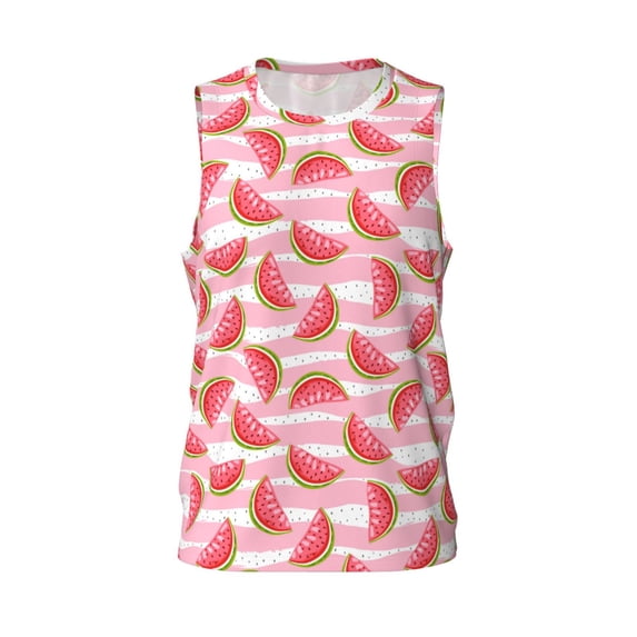 Rocae Sweet Watermelon for Men's Basketball Jersey Lightweight and Breathable Athletic Tank Top,Quick-Drying Sports Jersey Medium