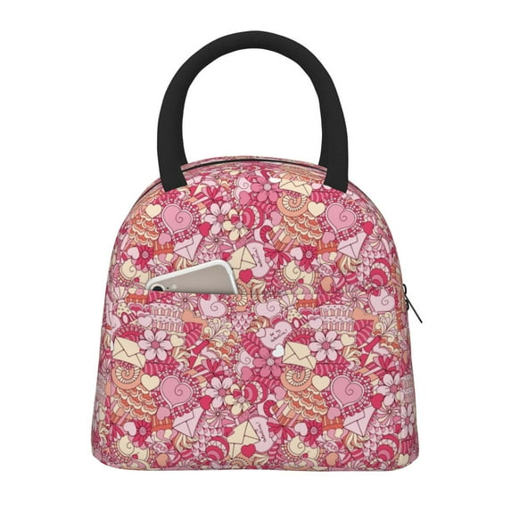 Rocae Sweet for Leakproof Lunch Box for Adults, Wide Opening Lunch Tote Bag, Reusable Lunch Cooler Bag