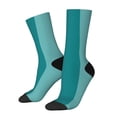 thumbnail image 1 of Rocae Teal Color for Adult Socks Casual Athletic Stretchy Loose Socks for Women Men Non-Slip Middle Tube Socks, 1 of 6