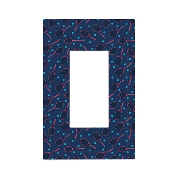 Rocae Tennis Racket for Decorator Light Switch or Receptacle Outlet Wall Plate,Polycarbonate Thermoplastic-Style U