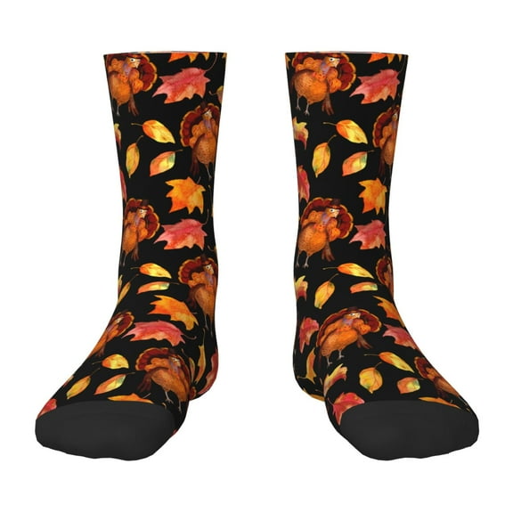 Rocae Thanksgiving Turkey 1 for Girls Boys Crew Socks,Children's Socks, Kids Socks, Toddler Socks: Daily Wear with Kids School Uniform