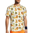 thumbnail image 1 of Rocae Tiger Lion for Men's Mesh Quick-Dry Short Sleeve Workout T-Shirt,Mens Crew Neck Tee Lightweight Soft Classic T Shirts XX-Large, 1 of 9