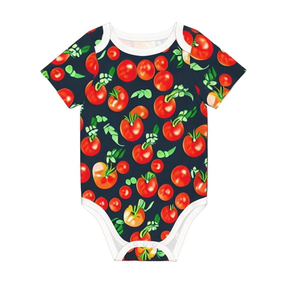 Rocae Tomatoes for Baby Climbing Clothes Soft Baby Romper for Active Infants Comfortable and Breathable Crawling Jumpsuit Unisex Baby Outfit 18 Months