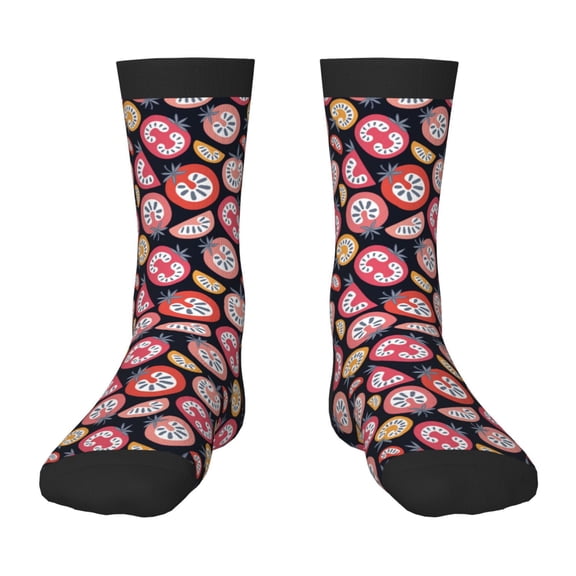 Rocae Tomatoes for Girls Boys Crew Socks,Children's Socks, Kids Socks, Toddler Socks: Daily Wear with Kids School Uniform