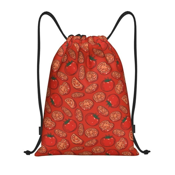 Rocae Tomatoes for Gym Bag Drawstring Bags Gym Backpack for Gym, Travel, Sports, Swimming, Beach-Medium
