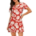 thumbnail image 1 of Rocae Tomatoes for Nightgowns for Women Sleep Shirts Short Sleeve Nightshirt Pullover Nightdress, 1 of 6
