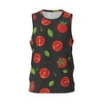 thumbnail image 1 of Rocae Tomatoes1 for Men's Basketball Jersey Lightweight and Breathable Athletic Tank Top,Quick-Drying Sports Jersey XX-Large, 1 of 9