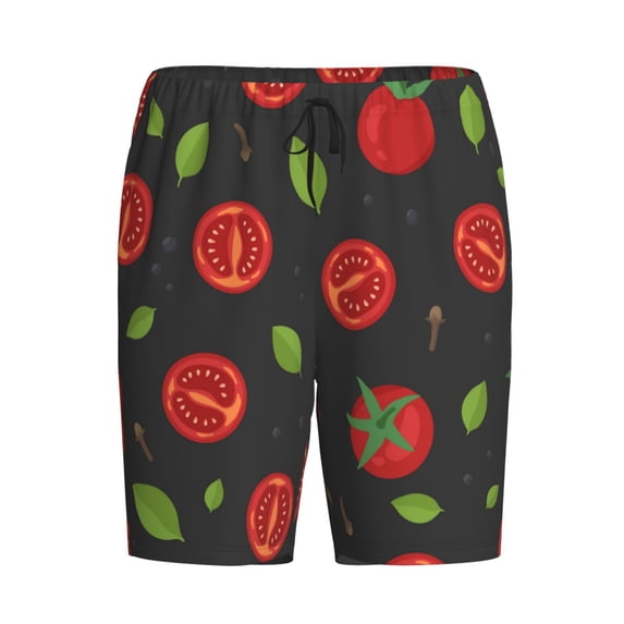 Rocae Tomatoes1 for Men's Soft Sleep Pajama Shorts, Waistband and Pockets