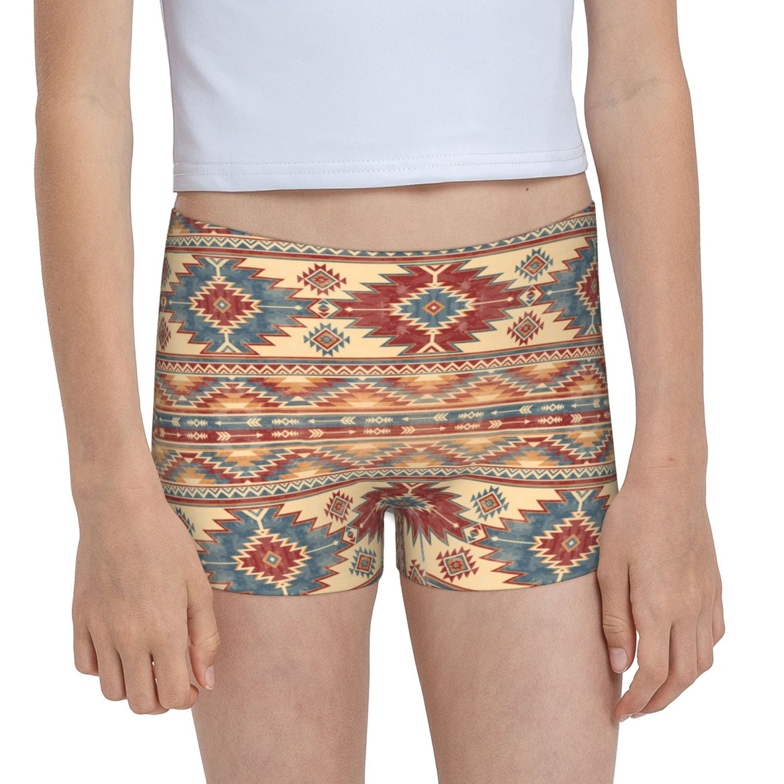 Boxer Aztec Rocae Traditional Tribal Aztec for Girls' Cotton Boxer Briefs, Soft Mid ...