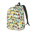 thumbnail image 1 of Rocae Train With Animals for Canvas College Laptop Backpack for Men Women-Small, 1 of 5