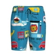 thumbnail image 1 of Rocae Transportations With Cute Animals for Men's Soft Sleep Pajama Shorts, Waistband and Pockets, 1 of 9