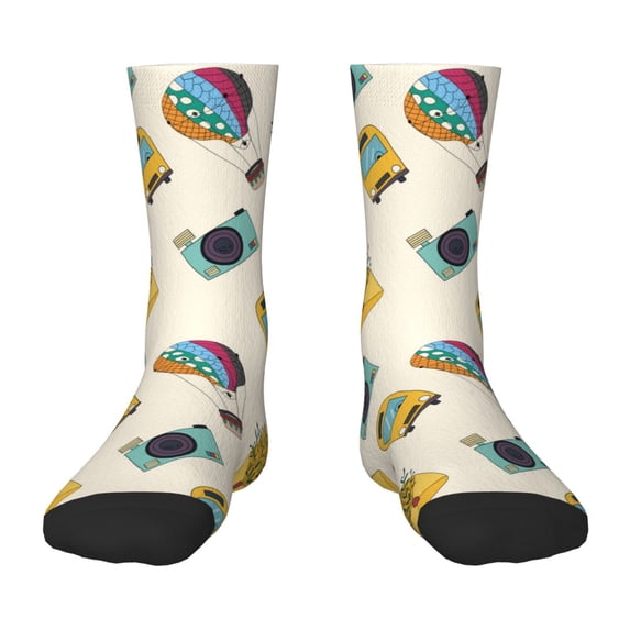 Rocae Travel Elements for Girls Boys Crew Socks,Children's Socks, Kids Socks, Toddler Socks: Daily Wear with Kids School Uniform