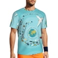 thumbnail image 1 of Rocae Travelling on Airplane for Men's Mesh Quick-Dry Short Sleeve Workout T-Shirt,Mens Crew Neck Tee Lightweight Soft Classic T Shirts Small, 1 of 9