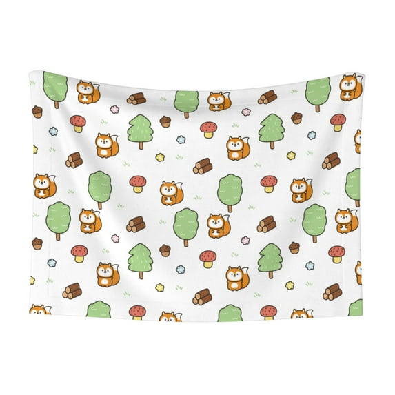 Rocae Tree Squirrel for Pet Blanket Dog Blanket Cat Blanket Soft Sleep for Small Medium Pet-Small