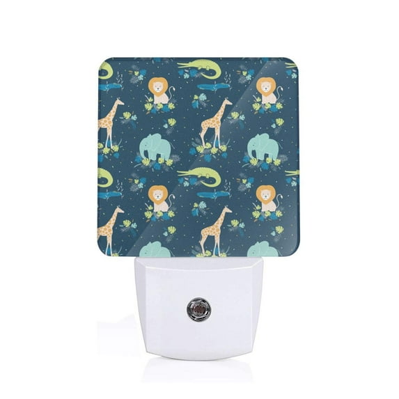 Rocae Tropical Animals for 0.5W Plug in Night Light, Dusk to Dawn, Bright Nightlight Auto-On/Off-US