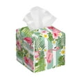 thumbnail image 1 of Rocae Tropical Flamingo for High-grade Leather Tissue Box, Exquisite Fashionable Design, Office Tissue Box, Waterproof Family Tissue Box, 1 of 8