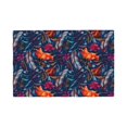 thumbnail image 1 of Rocae Tropical Flower Printed Heat Resistant Place Mats,Classic Hemstitch Cloth Fabric Placemats Imitation Linen Place Mat Table Mats 18x12 inch, 1 of 5