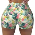 thumbnail image 1 of Rocae Tropical Flowers for Women's Quick-Dry Running Shorts,Ladies Active Athletic Apparel Yoga Workout Gym Running Volleyball Spandex Shorts, 1 of 9