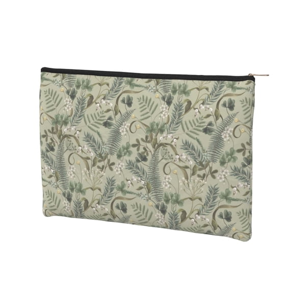 Rocae Tropical Plants Green for Cosmetic Bags for Women Paper Reusable Cosmetic Bag Travel Toiletry Organizer Capacity Multipurpose Zipper Pouch