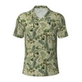 thumbnail image 1 of Rocae Tropical Plants Green for Men's Short Sleeve Polo Shirt, Quick Drying Performance Moisture Wicking Sports Men's Golf Shirt X-Large, 1 of 9