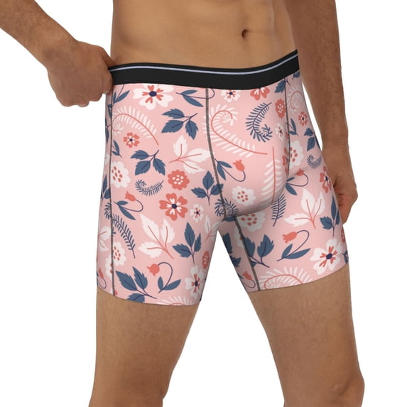 Rocae Tropical Plants for Stretch Moisture-Wicking Underwear,Men's Underwear Boxer Briefs Large