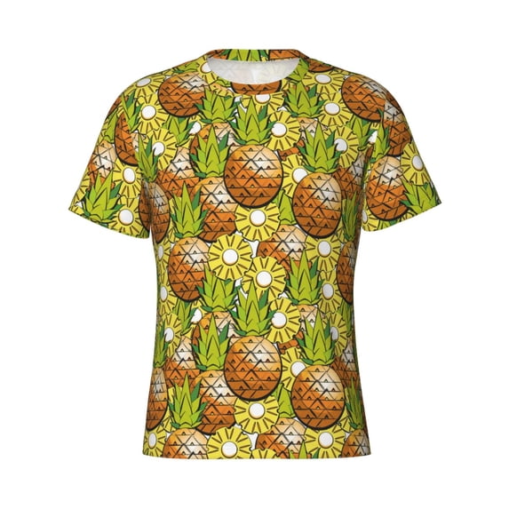 Rocae Tropical Summer Fruit for Men's Moisture-Wicking Crew Tee - T-Shirt for Sports, Outdoor Activities, and Casual WearX-Large