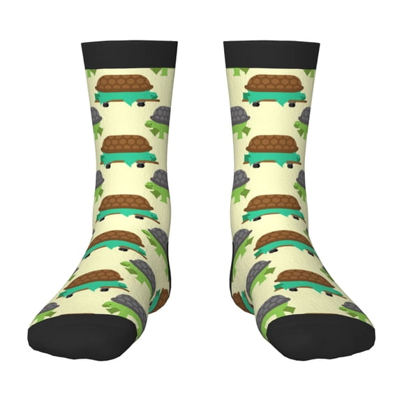 Rocae Turtle On Skateboard for Girls Boys Crew Socks,Children's Socks, Kids Socks, Toddler Socks: Daily Wear with Kids School Uniform