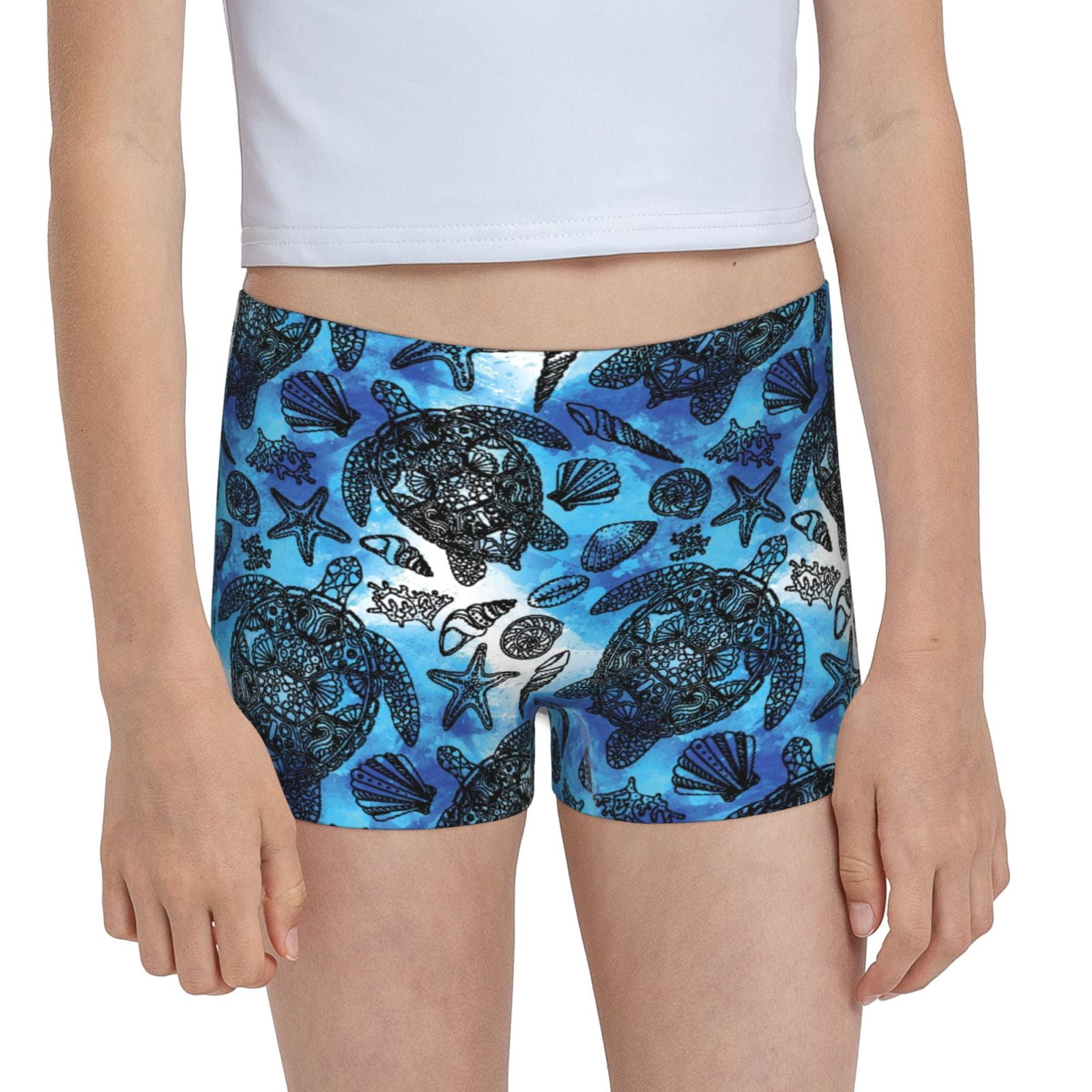 Tortoise Shell Boxer Rocae Turtle,Shell Algae Starfish Coral for Girls' Cotton Boxer Briefs ...